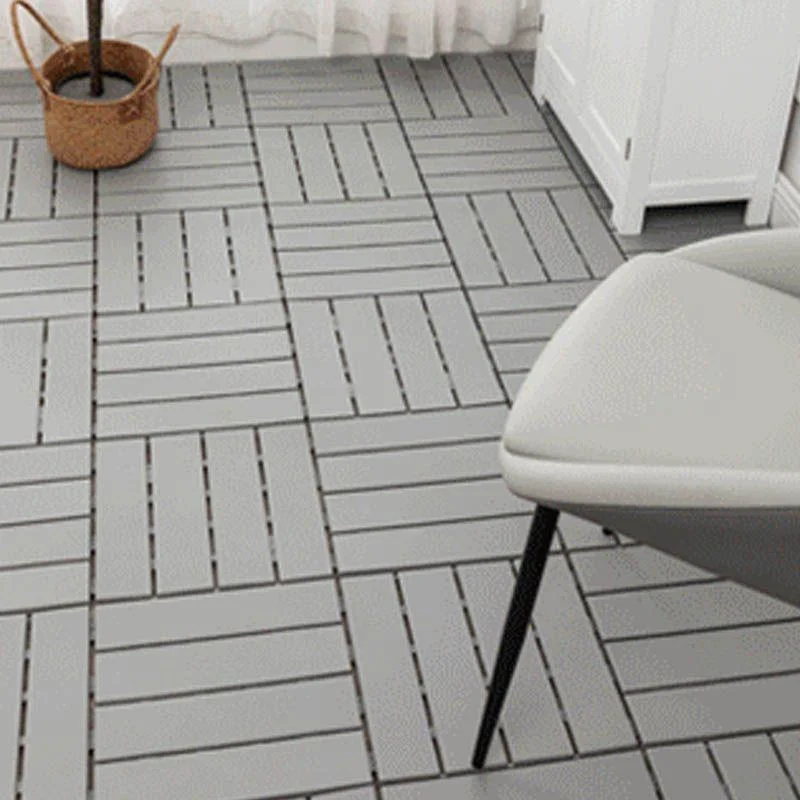 Modern Wood Decking Tiles Solid Color Interlocking Patio Flooring Tiles -Bathlova