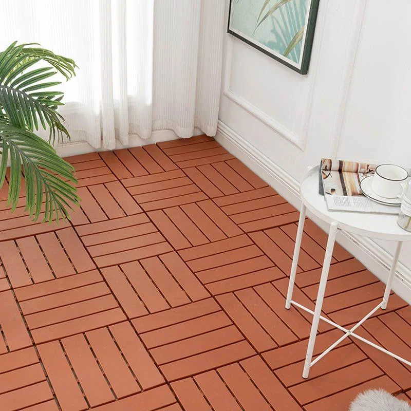 Modern Wood Decking Tiles Solid Color Interlocking Patio Flooring Tiles -Bathlova