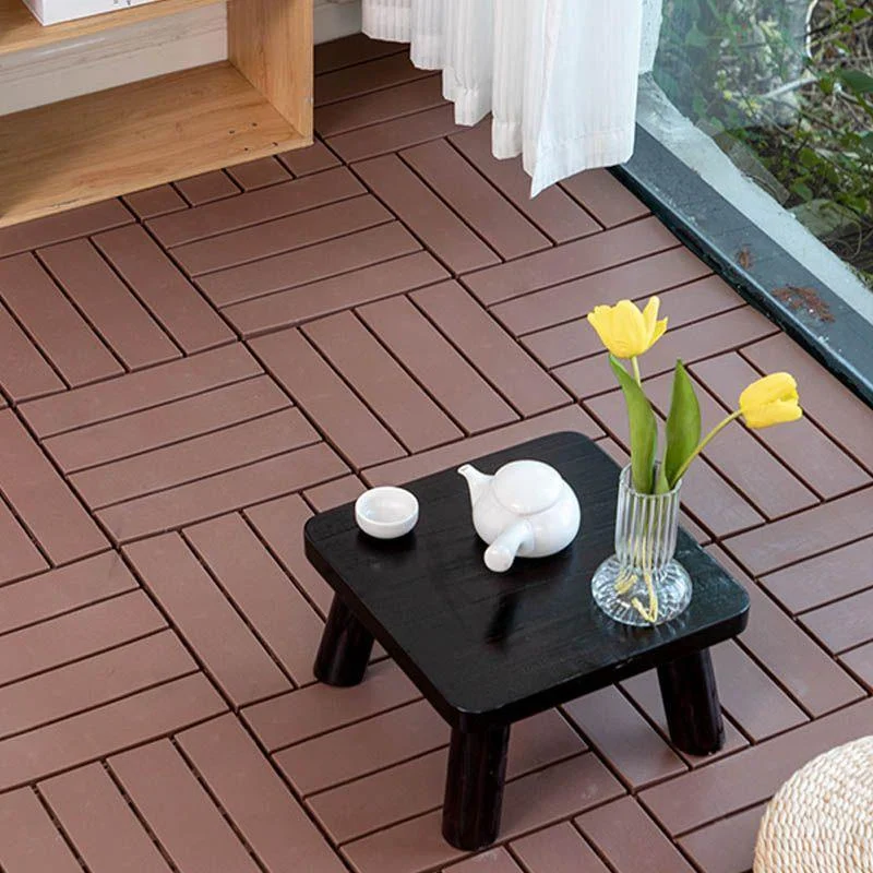 Modern Wood Decking Tiles Solid Color Interlocking Patio Flooring Tiles -Bathlova