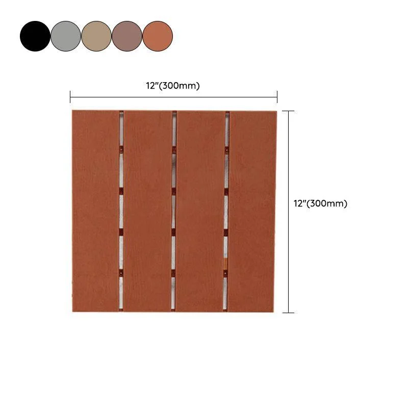 Modern Wood Decking Tiles Solid Color Interlocking Patio Flooring Tiles -Bathlova