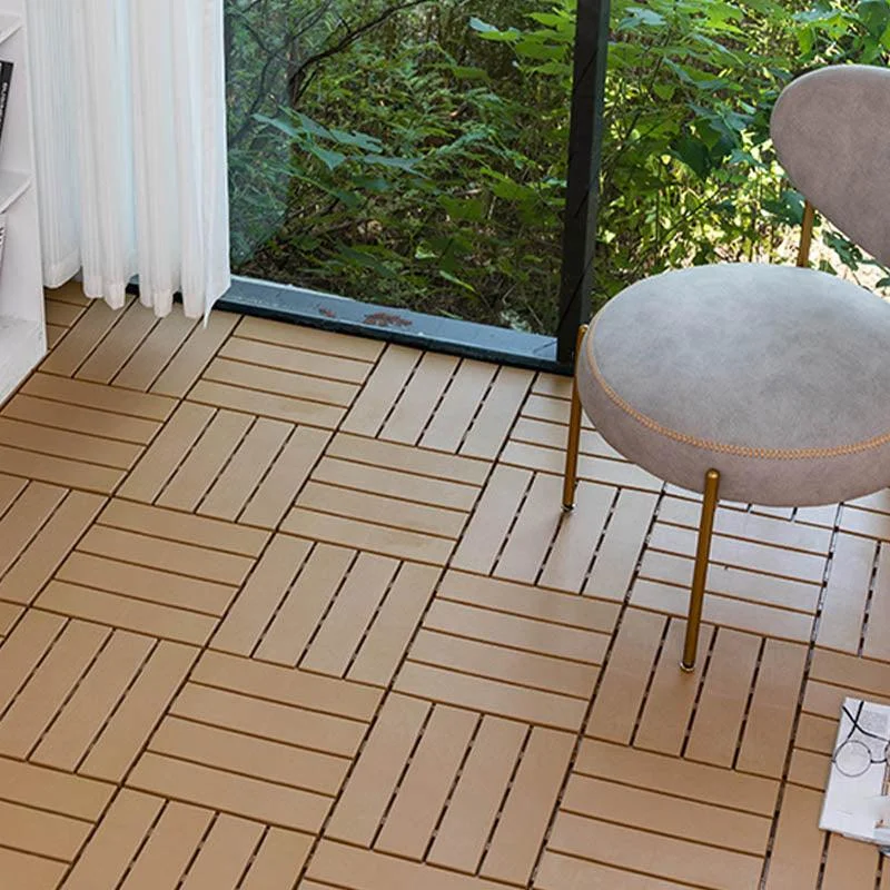 Modern Wood Decking Tiles Solid Color Interlocking Patio Flooring Tiles -Bathlova