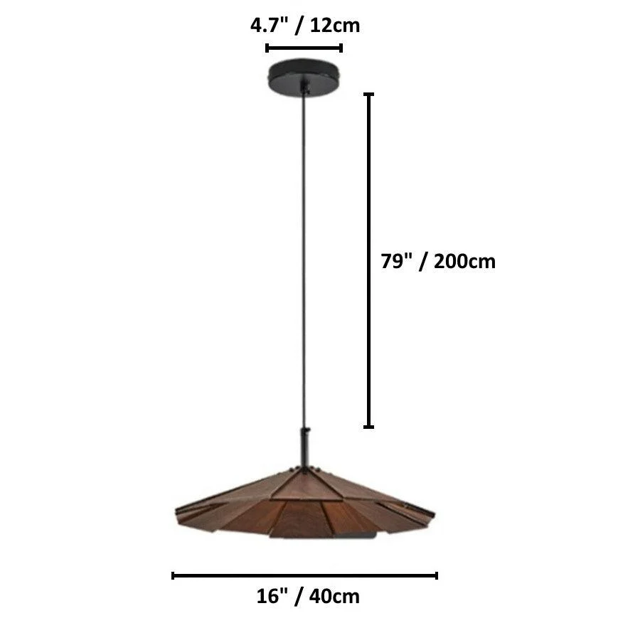 Modern Wood Pendant Light -Bathlova