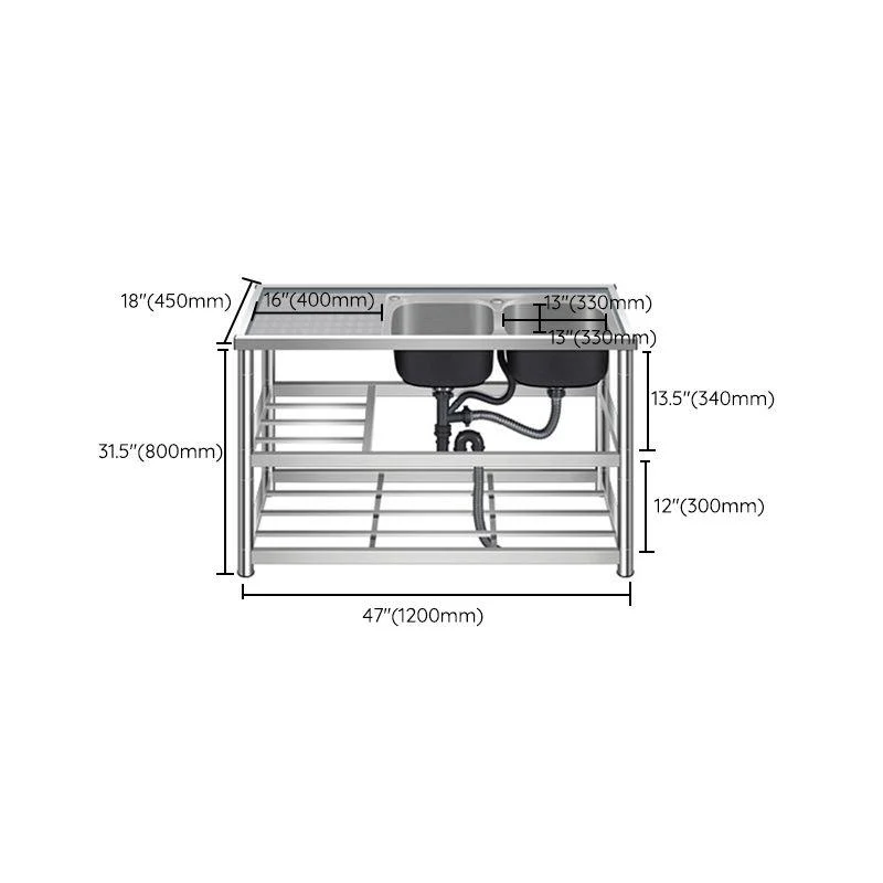 Modern Workstation Ledge Stainless Steel with Accessories and Tap Workstation -Bathlova