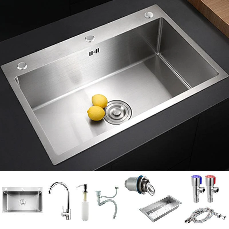 Modern Workstation Ledge Stainless Steel with Tap and Soap Dispenser Prep Station -Bathlova