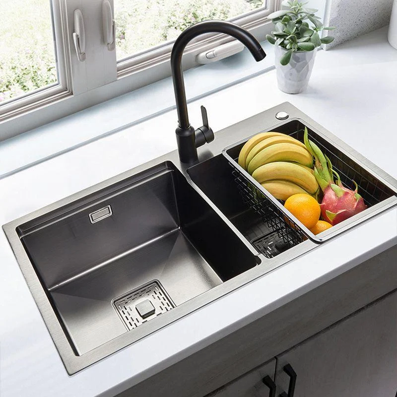 Modern Workstation Sink Stainless Steel Cutting-Board and Tap Kitchen Sink -Bathlova