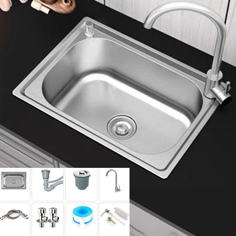 Modern Workstation Sink Stainless Steel Drain Assembly and Tap Kitchen Sink -Bathlova