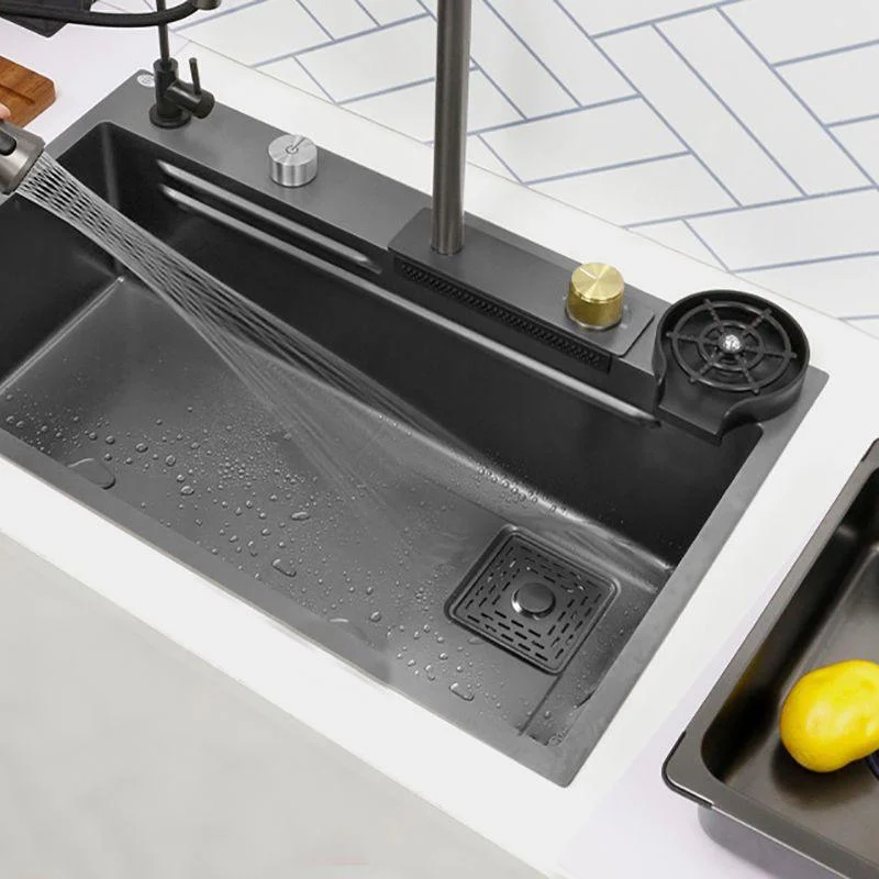 Modern Workstation Sink Stainless Steel Drop-In with Drain Strainer Kit Kitchen Sink -Bathlova