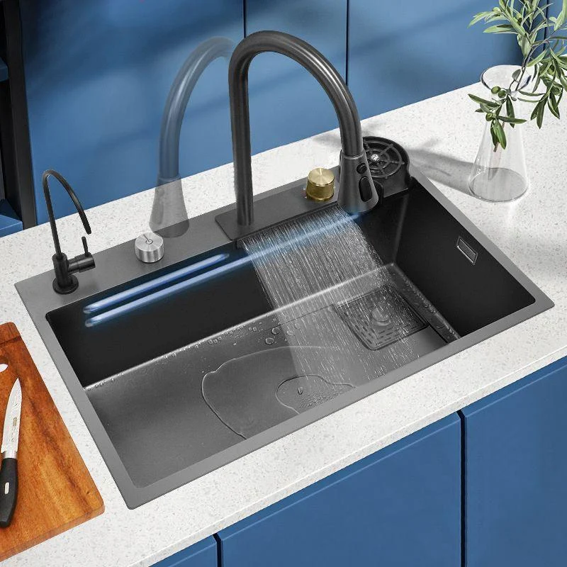 Modern Workstation Sink Stainless Steel Drop-In with Drain Strainer Kit Kitchen Sink -Bathlova