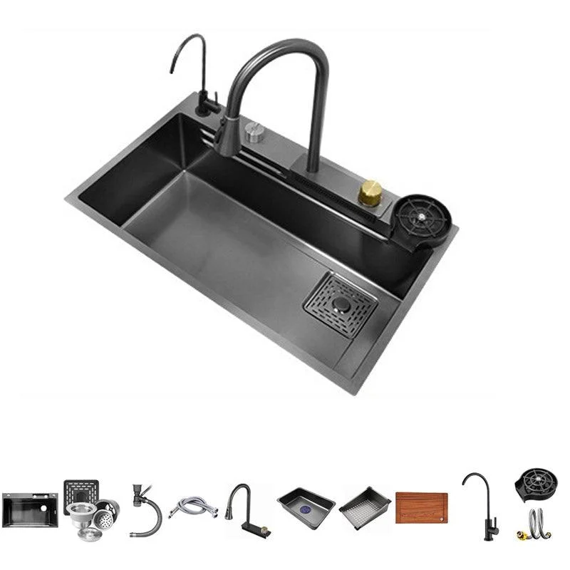 Modern Workstation Sink Stainless Steel Drop-In with Drain Strainer Kit Kitchen Sink -Bathlova