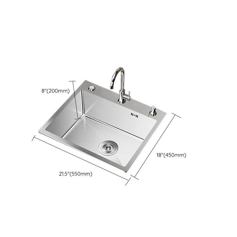 Modern Workstation Sink Stainless Steel with Drain Assembly and Tap Kitchen Sink -Bathlova