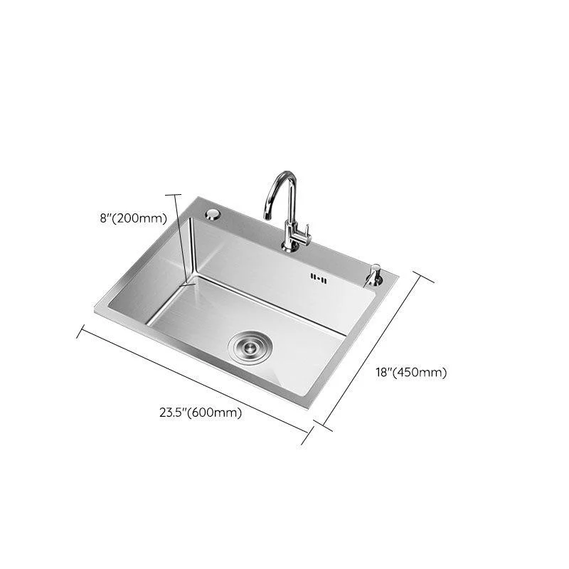 Modern Workstation Sink Stainless Steel with Drain Assembly and Tap Kitchen Sink -Bathlova