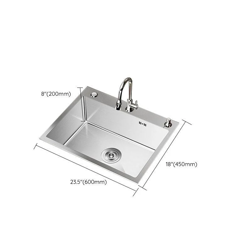 Modern Workstation Sink Stainless Steel with Drain Assembly and Tap Kitchen Sink -Bathlova