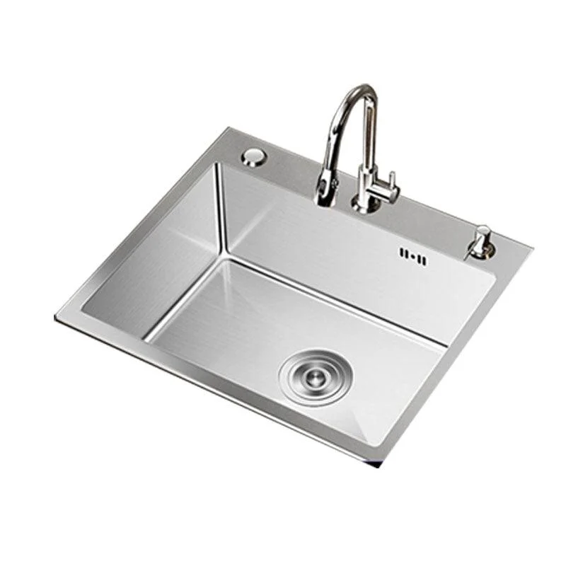 Modern Workstation Sink Stainless Steel with Drain Assembly and Tap Kitchen Sink -Bathlova