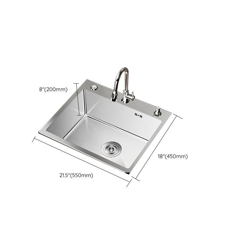 Modern Workstation Sink Stainless Steel with Drain Assembly and Tap Kitchen Sink -Bathlova