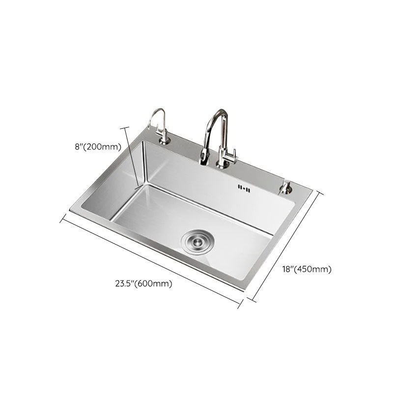 Modern Workstation Sink Stainless Steel with Drain Assembly and Tap Kitchen Sink -Bathlova