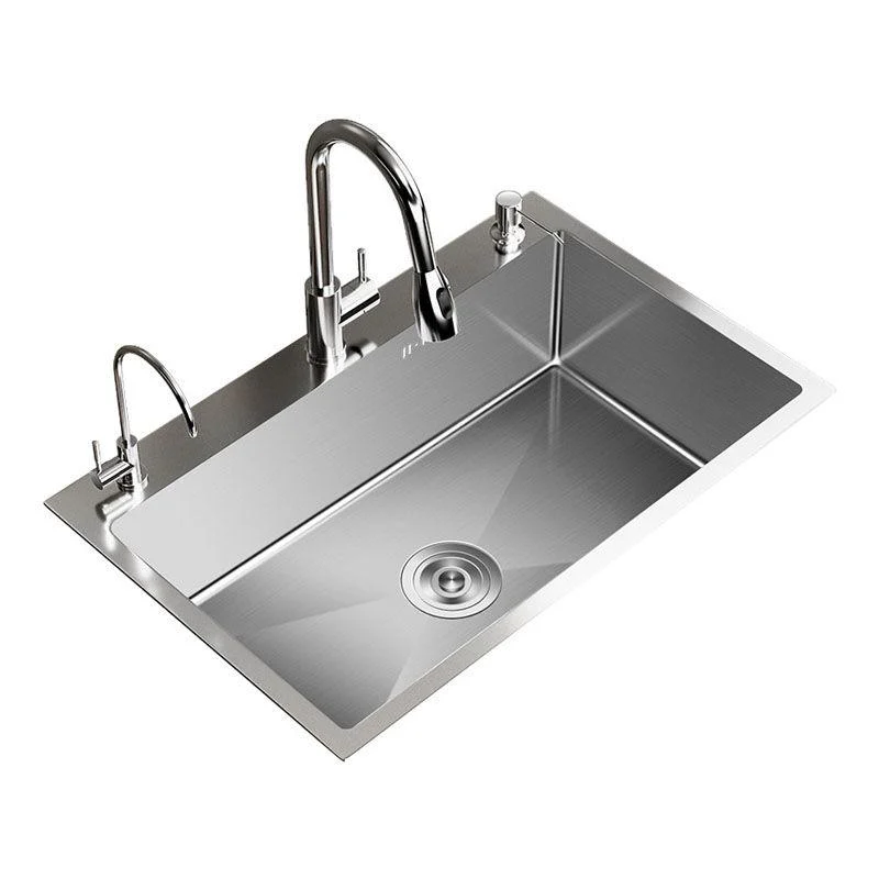 Modern Workstation Sink Stainless Steel with Drain Assembly and Tap Kitchen Sink -Bathlova