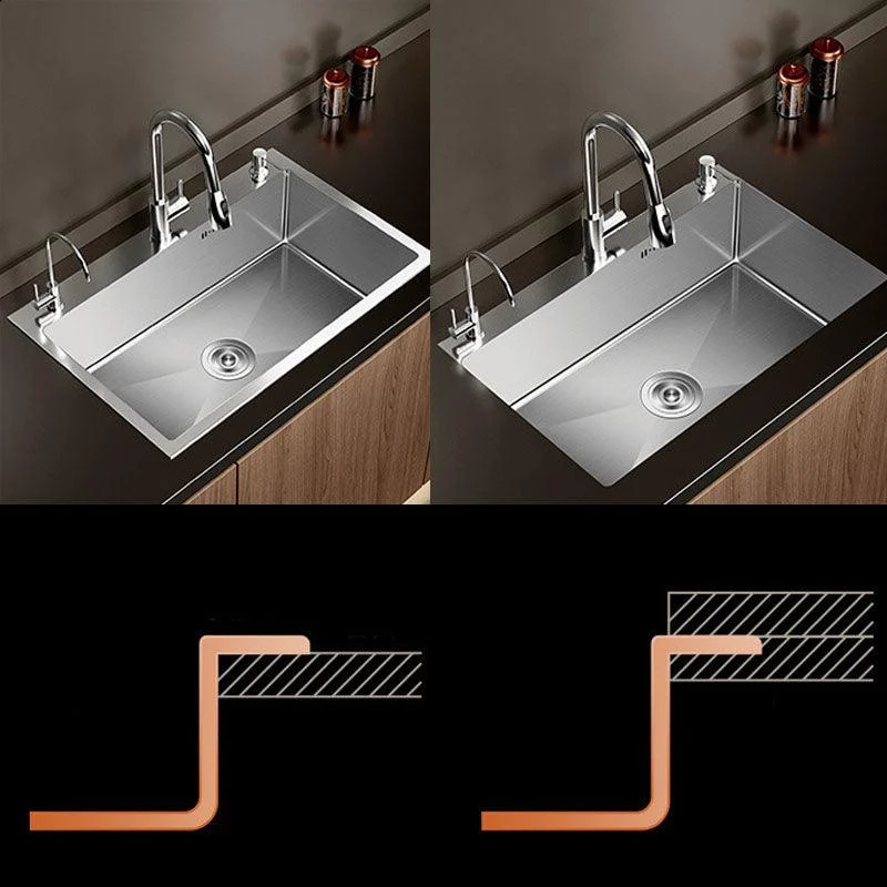 Modern Workstation Sink Stainless Steel with Drain Assembly and Tap Kitchen Sink -Bathlova