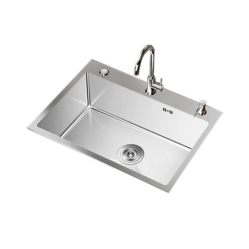 Modern Workstation Sink Stainless Steel with Drain Assembly and Tap Kitchen Sink -Bathlova