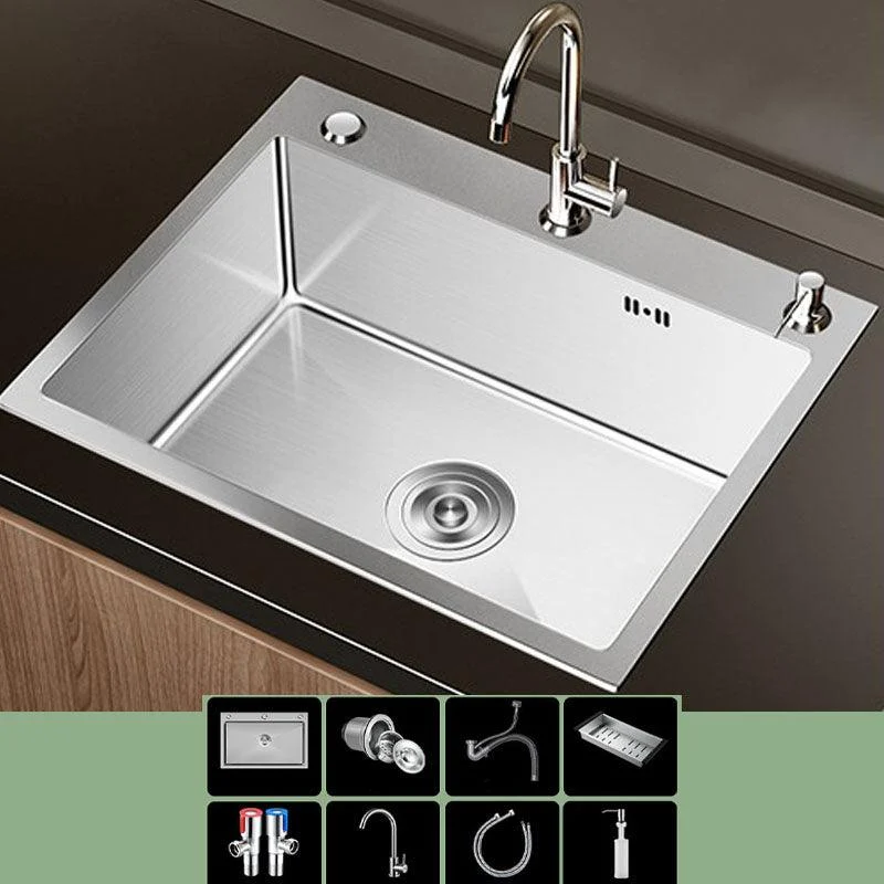 Modern Workstation Sink Stainless Steel with Drain Assembly and Tap Kitchen Sink -Bathlova