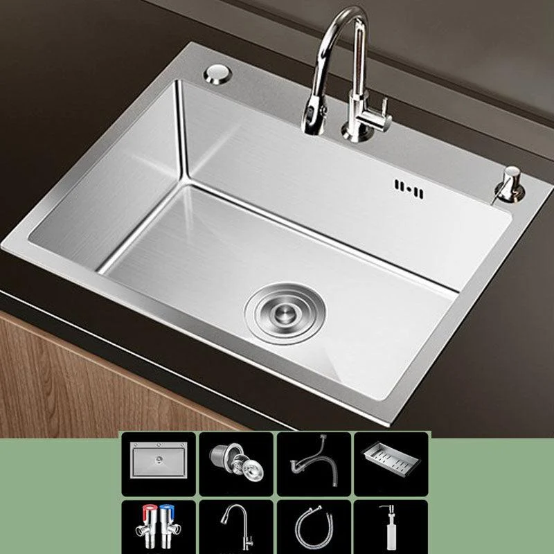 Modern Workstation Sink Stainless Steel with Drain Assembly and Tap Kitchen Sink -Bathlova