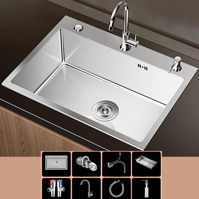 Modern Workstation Sink Stainless Steel with Drain Assembly and Tap Kitchen Sink -Bathlova