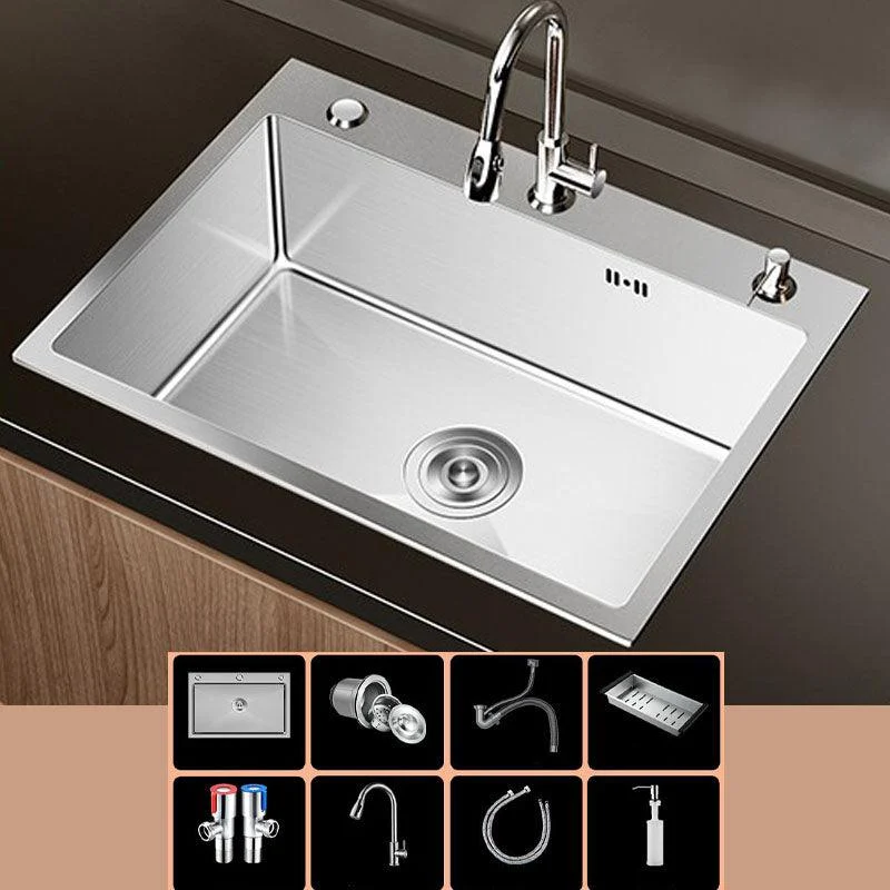 Modern Workstation Sink Stainless Steel with Drain Assembly and Tap Kitchen Sink -Bathlova