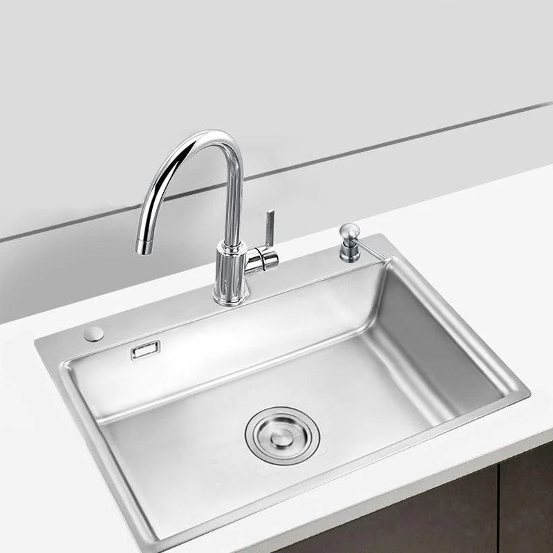 Modern Workstation Sink Stainless Tap and Steel Basket Strainer Kitchen Sink -Bathlova