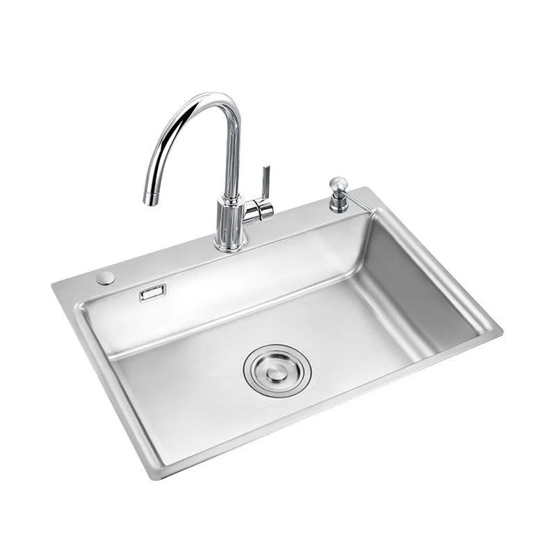 Modern Workstation Sink Stainless Tap and Steel Basket Strainer Kitchen Sink -Bathlova