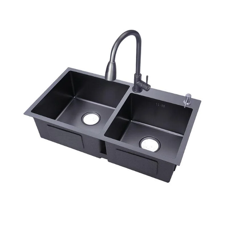 Modern Workstation Stainless Steel with Basket Strainer and Tap Kitchen Sink -Bathlova