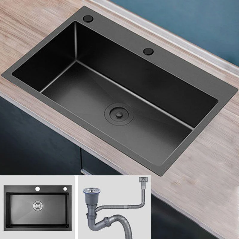 Modern Workstation Stainless Steel with Basket Strainer and Tap Kitchen Sink -Bathlova