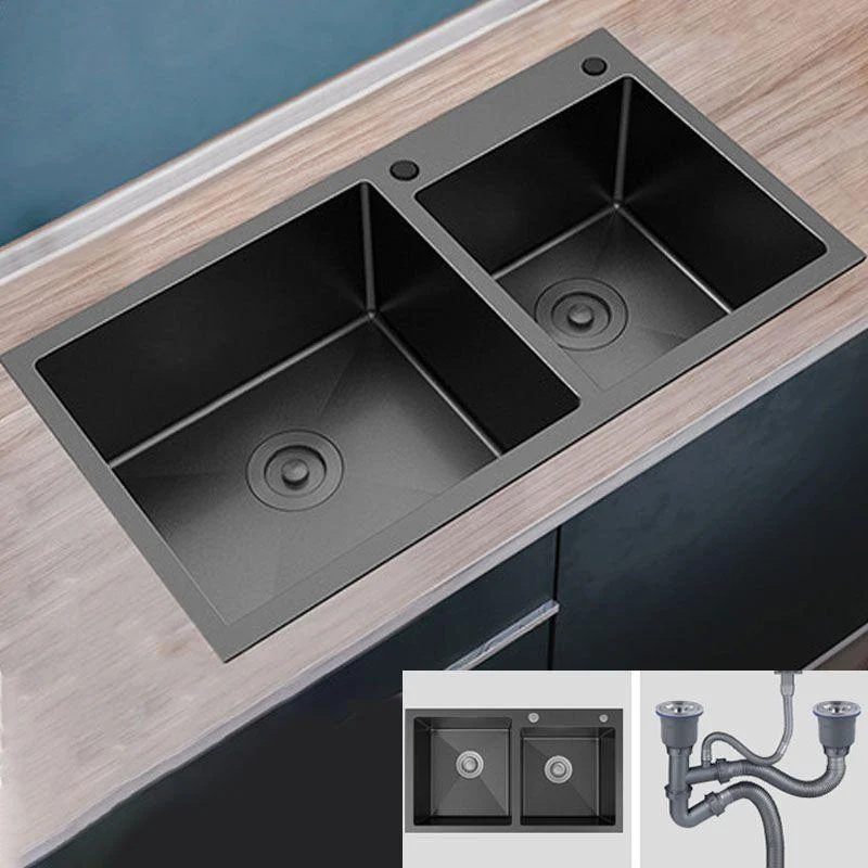 Modern Workstation Stainless Steel with Basket Strainer and Tap Kitchen Sink -Bathlova