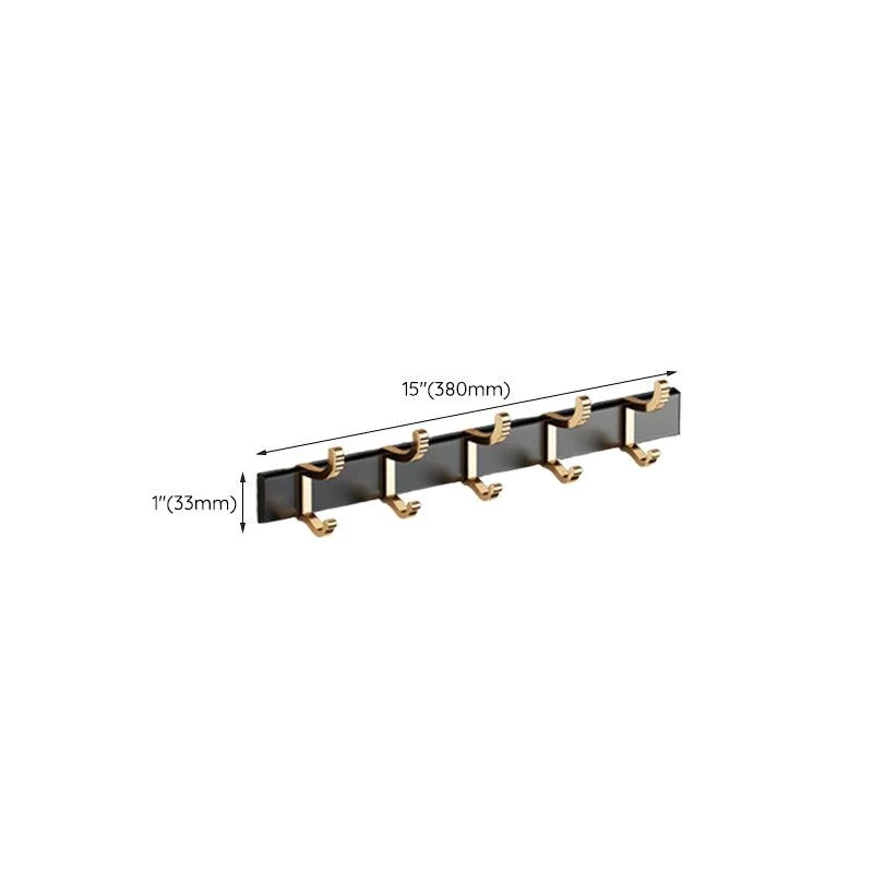 Modernism Bathroom Accessories Hardware Set Black & Golden Bath Shelf/Towel Bar -Bathlova