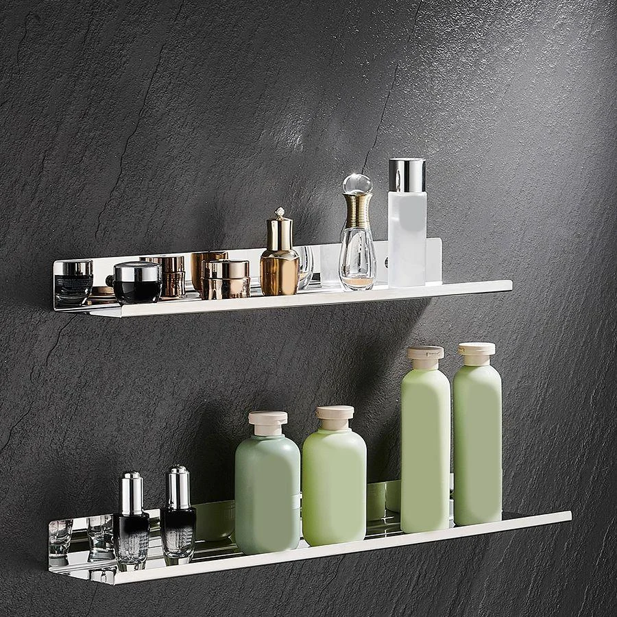 Modernism Rectangular Bath Shelf in Stainless Steel Polished Chrome Bathroom Hardware Set -Bathlova