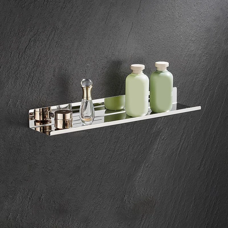 Modernism Rectangular Bath Shelf in Stainless Steel Polished Chrome Bathroom Hardware Set -Bathlova