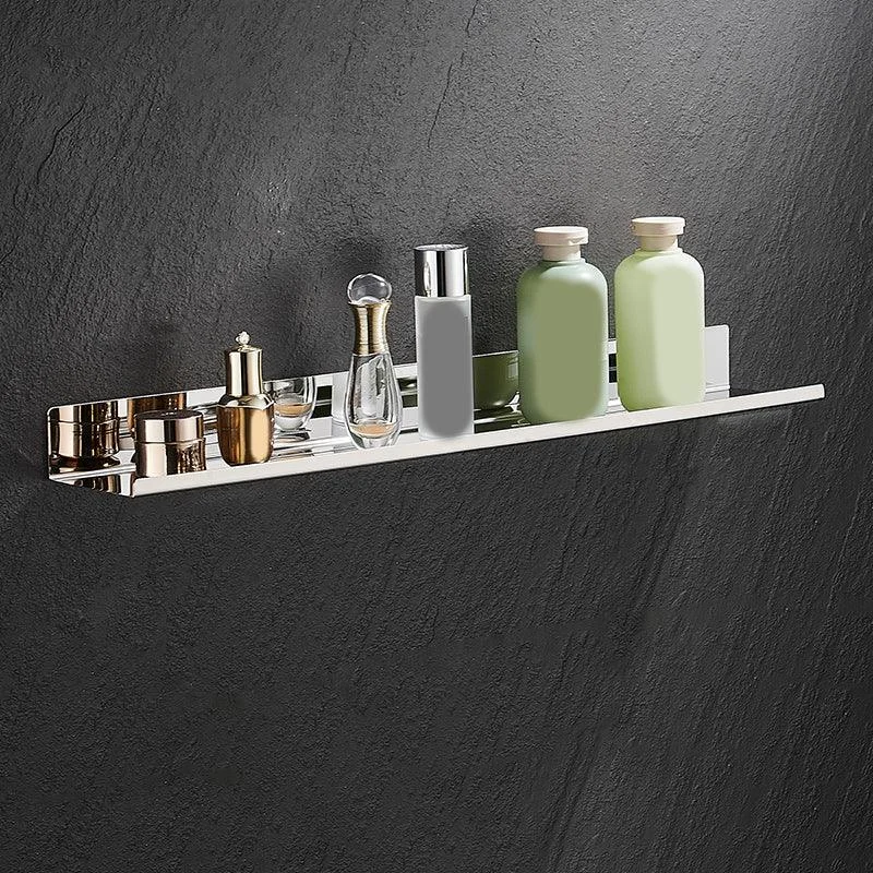 Modernism Rectangular Bath Shelf in Stainless Steel Polished Chrome Bathroom Hardware Set -Bathlova