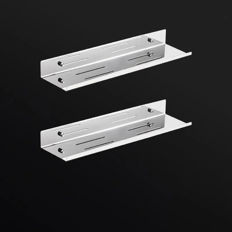 Modernism Rectangular Bath Shelf in Stainless Steel Polished Chrome Bathroom Hardware Set -Bathlova