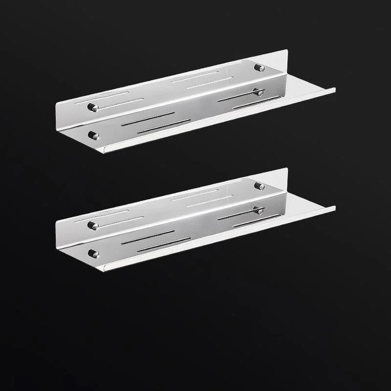 Modernism Rectangular Bath Shelf in Stainless Steel Polished Chrome Bathroom Hardware Set -Bathlova