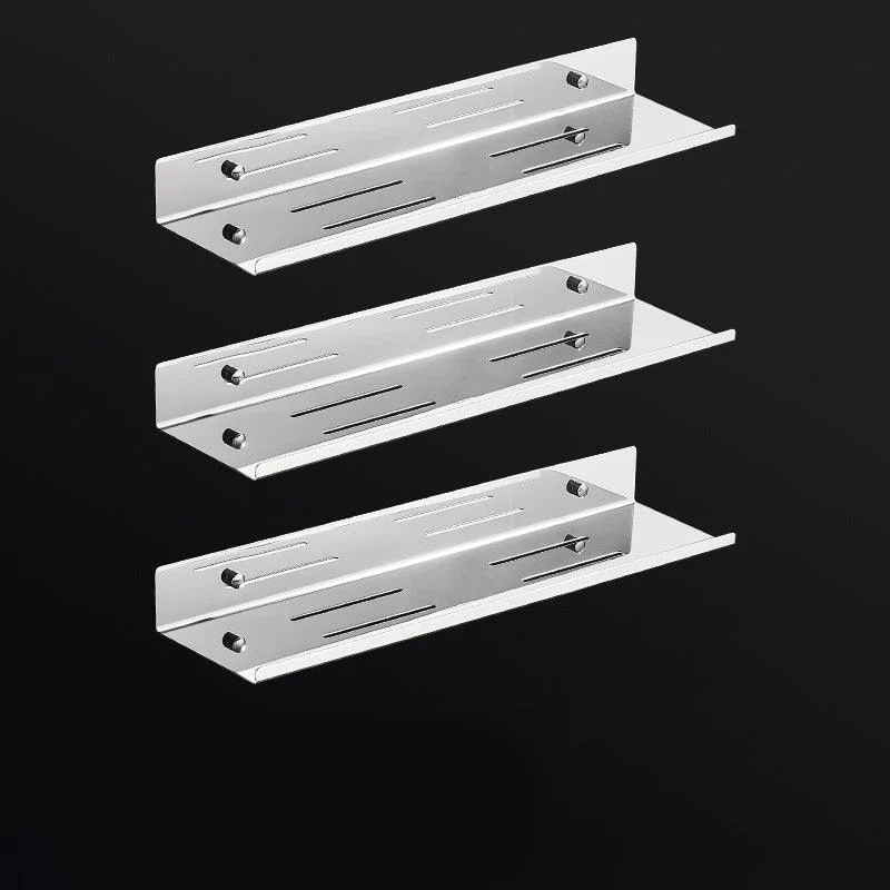 Modernism Rectangular Bath Shelf in Stainless Steel Polished Chrome Bathroom Hardware Set -Bathlova