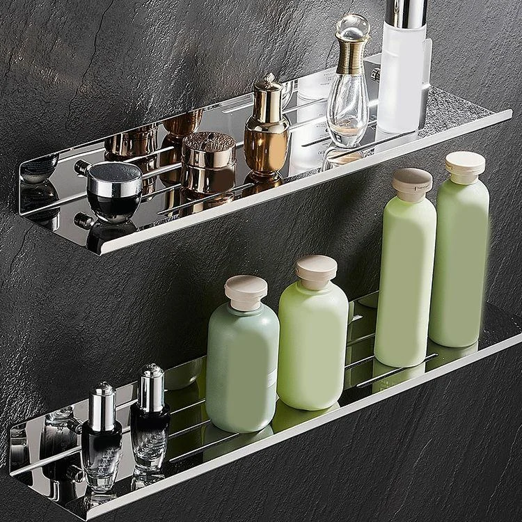 Modernism Rectangular Bath Shelf in Stainless Steel Polished Chrome Bathroom Hardware Set -Bathlova