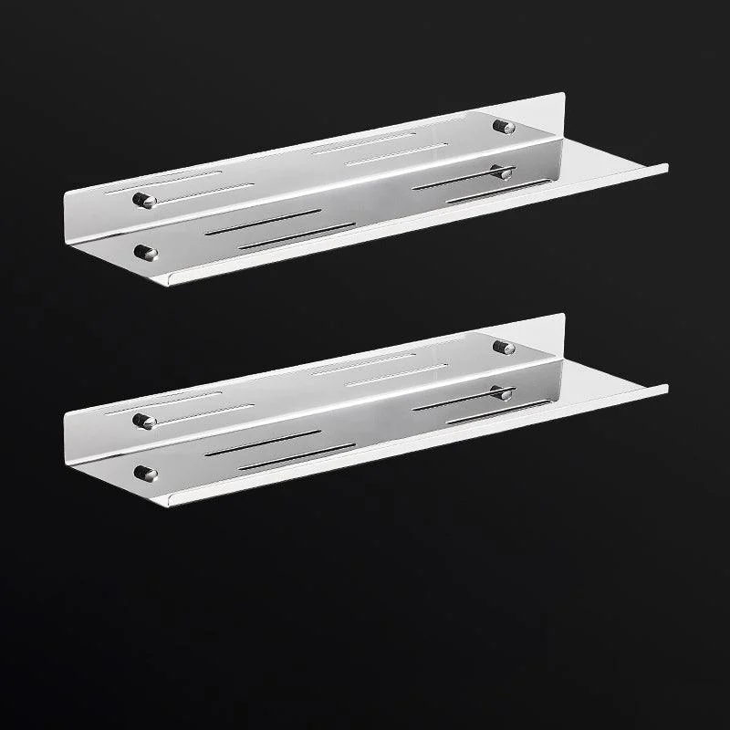 Modernism Rectangular Bath Shelf in Stainless Steel Polished Chrome Bathroom Hardware Set -Bathlova