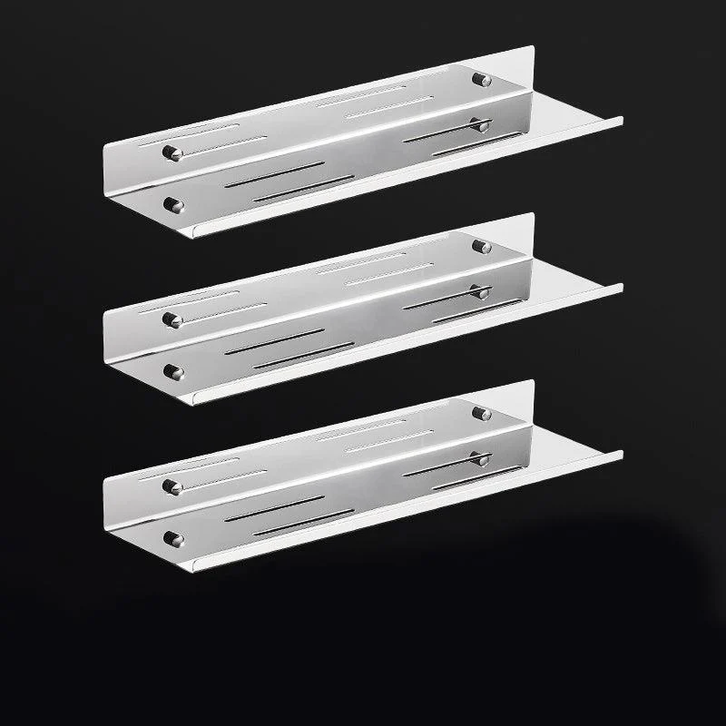 Modernism Rectangular Bath Shelf in Stainless Steel Polished Chrome Bathroom Hardware Set -Bathlova