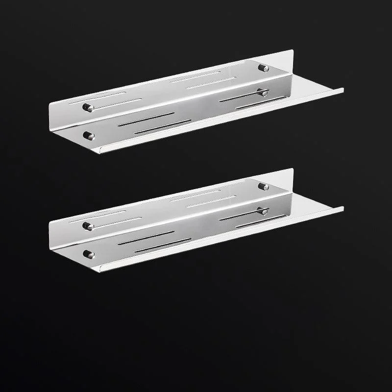 Modernism Rectangular Bath Shelf in Stainless Steel Polished Chrome Bathroom Hardware Set -Bathlova