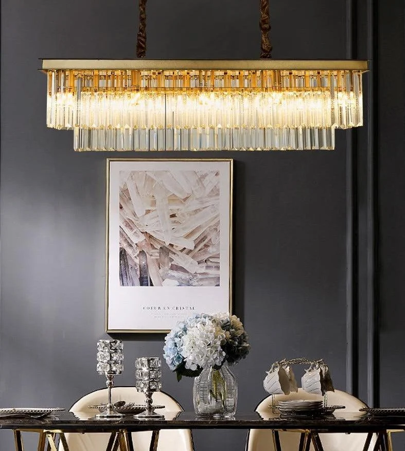 Monroe - Modern Glass Crystal Chandelier -Bathlova