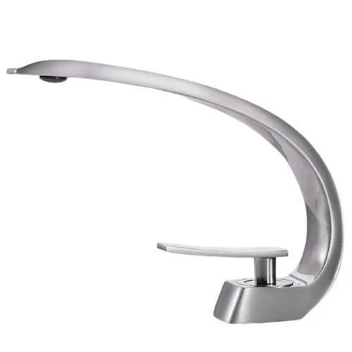 Mounted Tap Modern Solid Brass Deck Mount Bathroom Mixer Tap -Bathlova