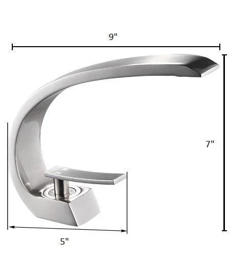 Mounted Tap Modern Solid Brass Deck Mount Bathroom Mixer Tap -Bathlova