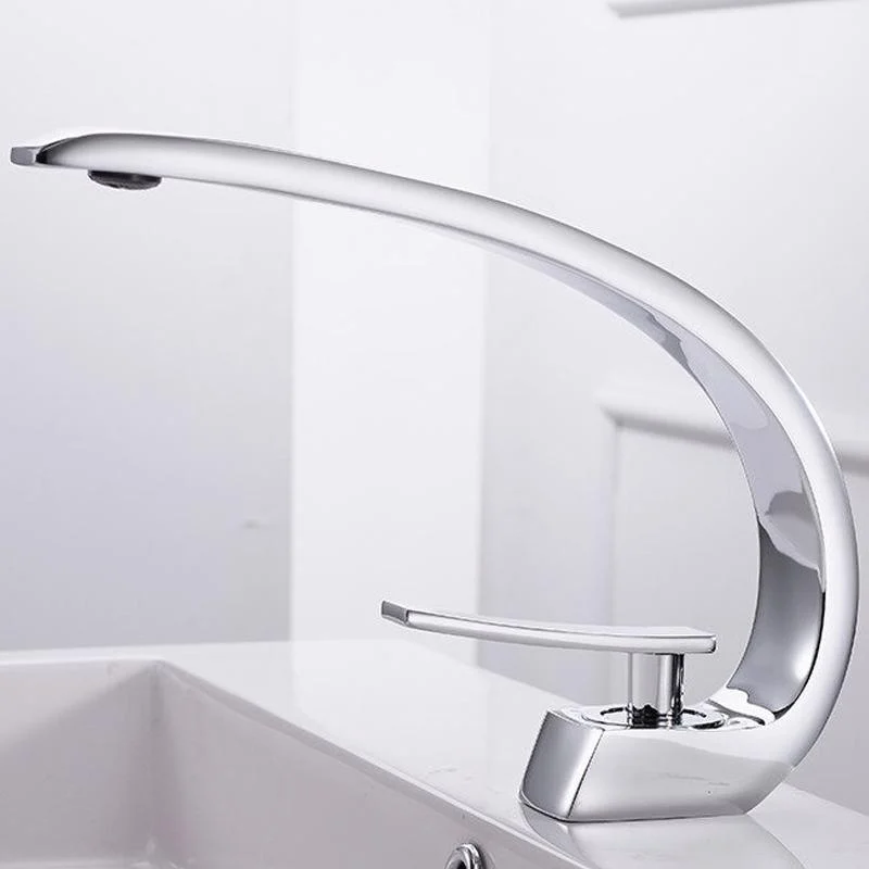 Mounted Tap Modern Solid Brass Deck Mount Bathroom Mixer Tap -Bathlova