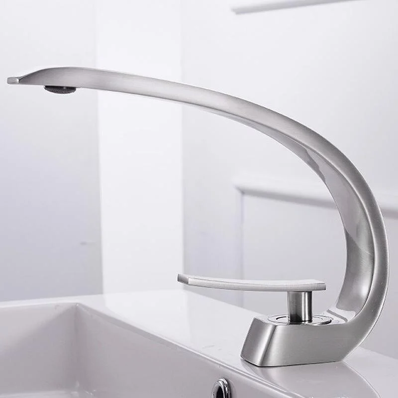 Mounted Tap Modern Solid Brass Deck Mount Bathroom Mixer Tap -Bathlova