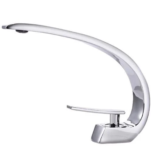 Mounted Tap Modern Solid Brass Deck Mount Bathroom Mixer Tap -Bathlova