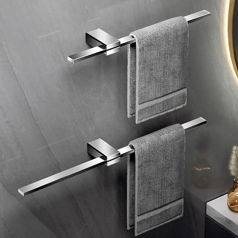 Movable Towel Rack Towel Hanger Bath Towel Holder Wall Mounted Towel Bar -Bathlova