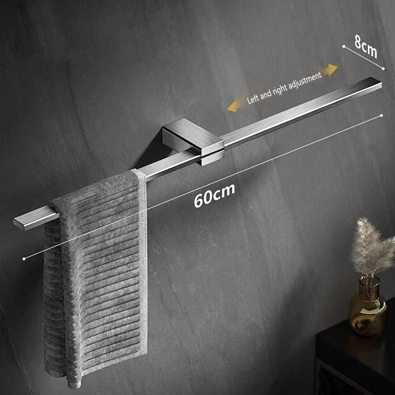 Movable Towel Rack Towel Hanger Bath Towel Holder Wall Mounted Towel Bar -Bathlova